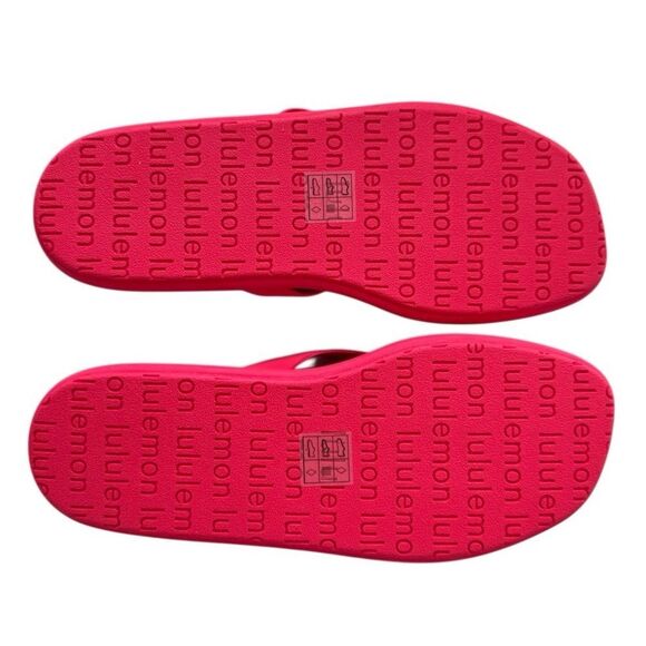 Lululemon Womens Restfeel Flip-Flop Red Glow / Red Glow / White 8 - Picture 5 of 16